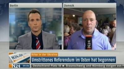 Корреспондент N24 - Явка на референдуме в Донецке беспрецедентна!