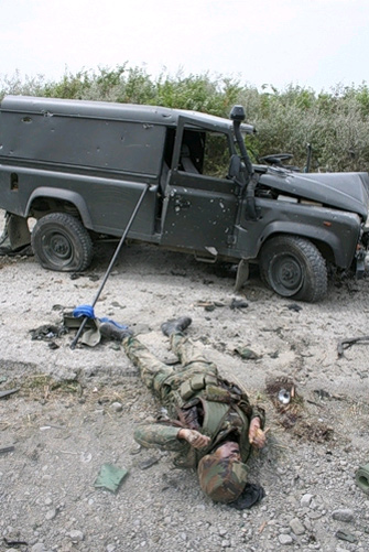 Убитые грузинские военные. Фото 1.