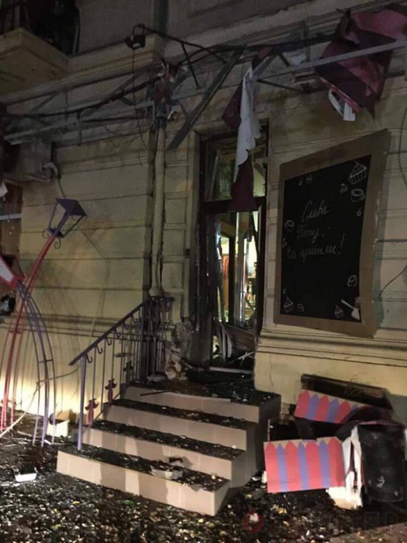 В центре Одессы взорвали кафе - ФОТО