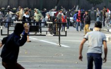 Беспорядки во время акции памяти погибших  демонстрантов в Каире на площади Тархир.