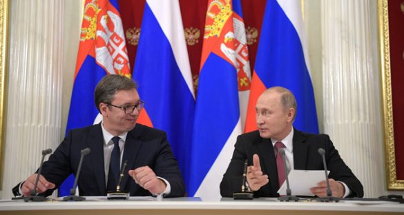 Пресс-конференция президентов России и Сербии