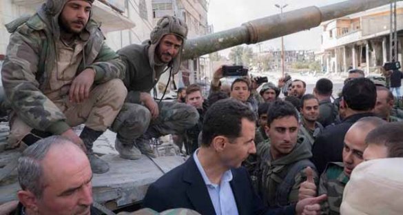 Асад приехал на передовую в Восточную Гуту