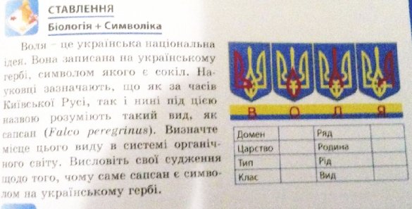 Украинскй учебник по биологии