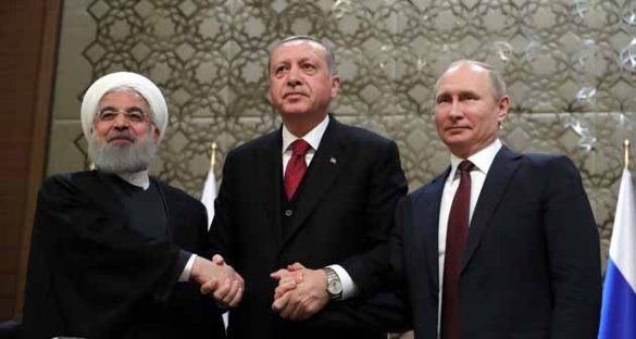 Владимир Путин, Роухани и Эрдоган. Заявление для прессы