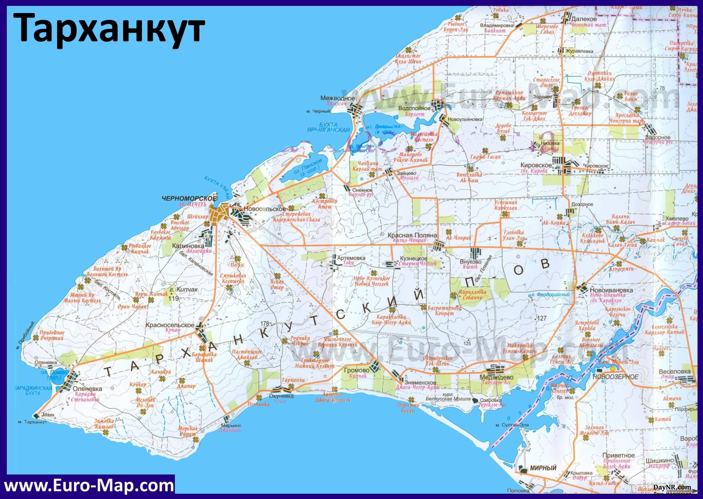 Мыс тарханкут крым где на карте