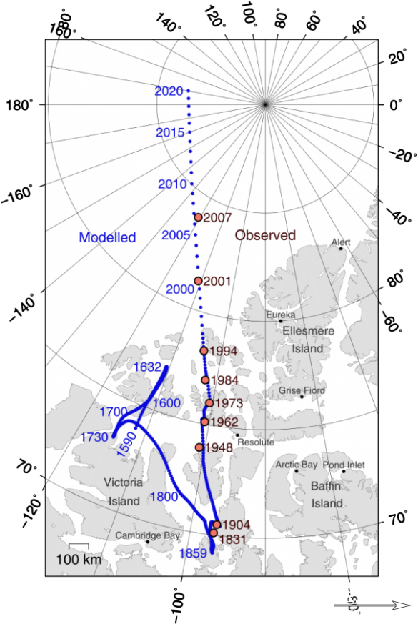 Северный магнитный полюс «убегает» на Таймыр: ученые в недоумении